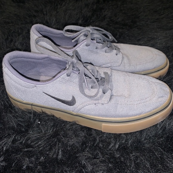 nike sb portmore ii dark grey & gum canvas skate shoes